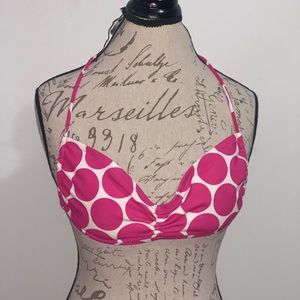 Victoria Secret hot pink white polka dot bikini